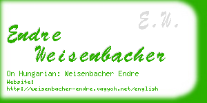 endre weisenbacher business card